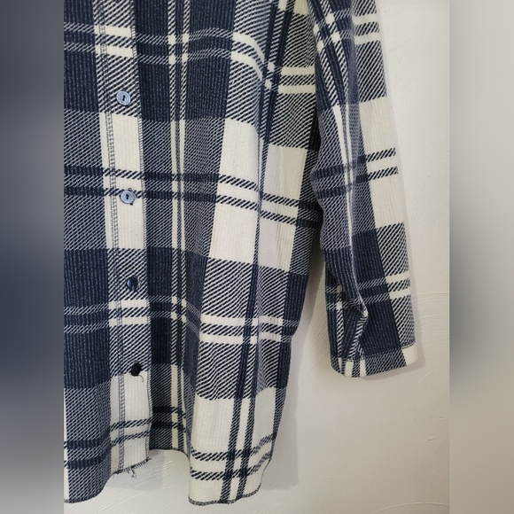 Carolina Colours Vintage Women's Plaid Button Up Shacket Size 2XL - Picture 5 of 11